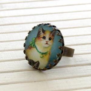 Vintage Kitten Ring