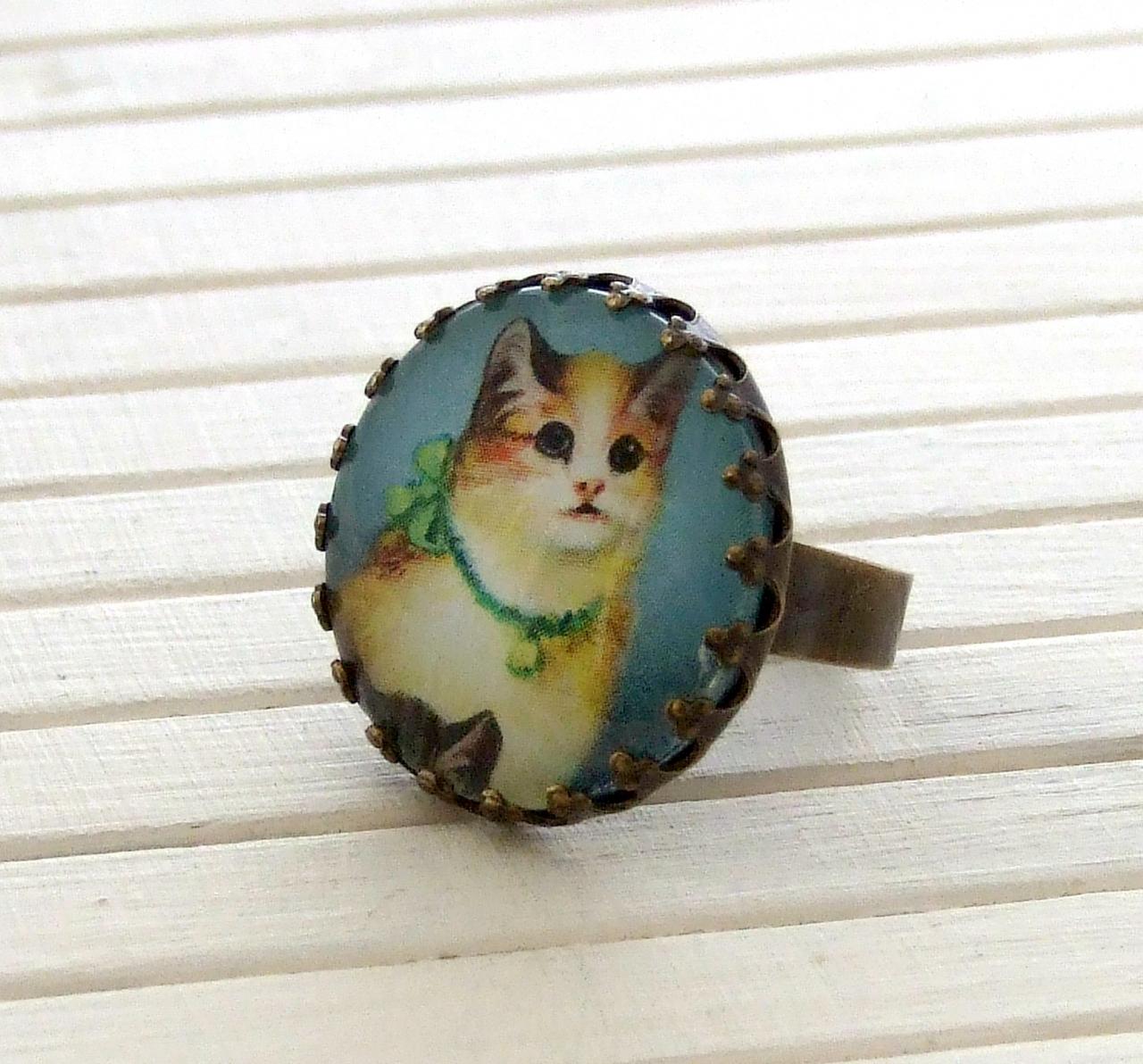 Vintage Kitten Ring